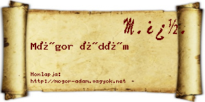 Mógor Ádám névjegykártya